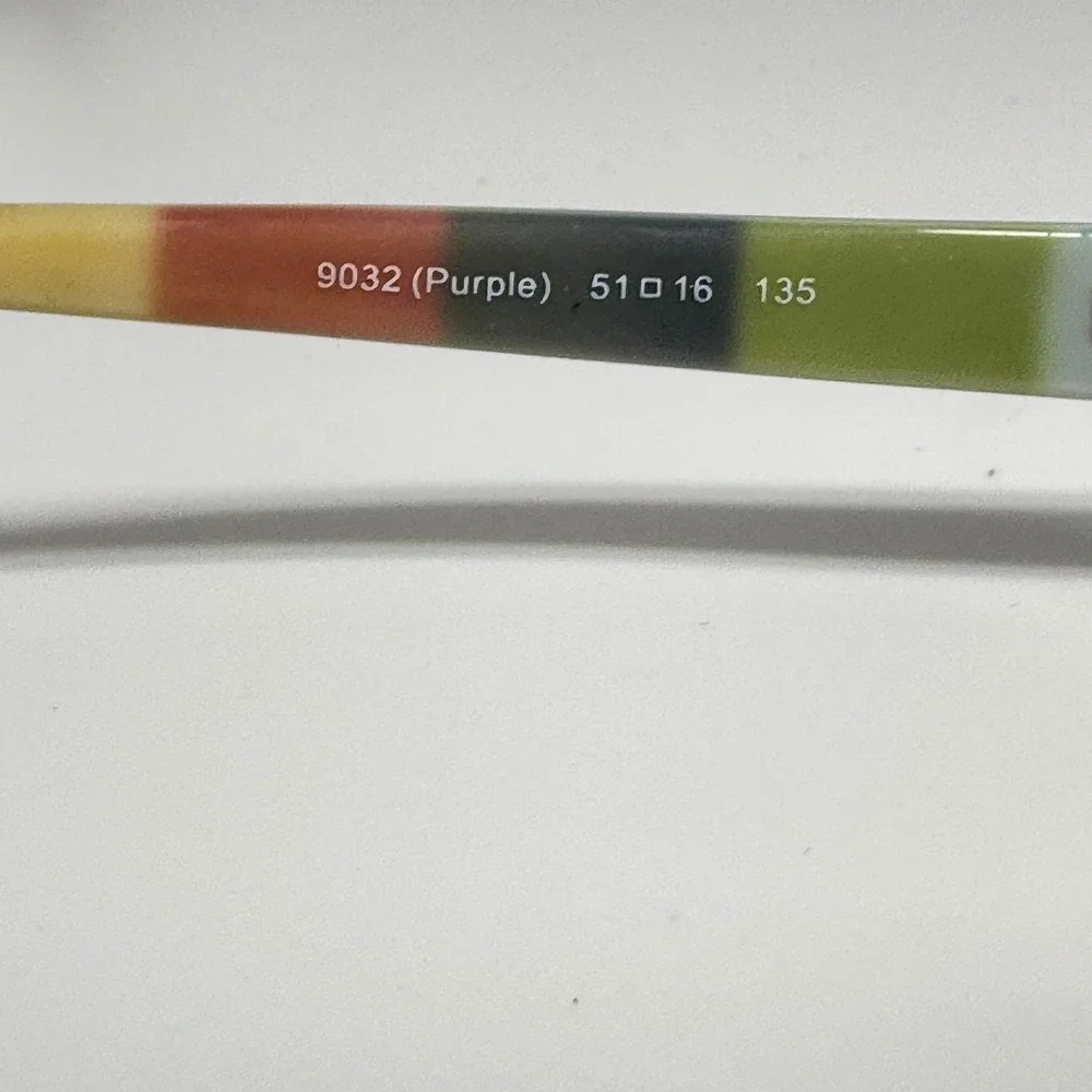 Coach 9032 Purple Semi Rimless Rectangle Eyeglass Frames 51-16-135